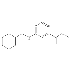 Methyl 6-[(cyclohexylmethyl)amino]pyrimidine-4-carboxylate结构式