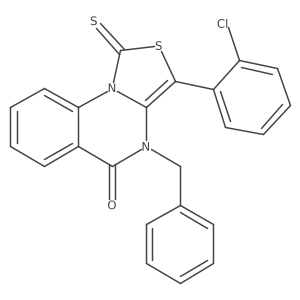 4-Benzyl-3-(2-chlorophenyl)-1-thioxo-1H-thiazolo[3,4-a]quinazolin-5(4H)-one结构式