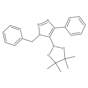 1-benzyl-4-phenyl-5-(4,4,5,5-tetramethyl-1,3,2-dioxaborolan-2-yl)-1H-1,2,3-triazole结构式