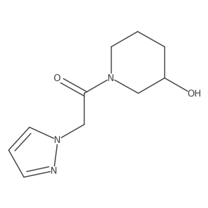 1-(3-hydroxypiperidin-1-yl)-2-(1H-pyrazol-1-yl)ethan-1-one Structure