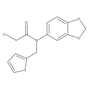 N-1,3-Benzodioxol-5-yl-2-chloro-N-(2-thienylmethyl)acetamide Structure