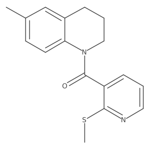 6-Methyl-1-[2-(methylsulfanyl)pyridine-3-carbonyl]-1,2,3,4-tetrahydroquinoline结构式