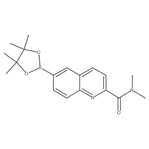 N,N-dimethyl-6-(4,4,5,5-tetramethyl-1,3,2-dioxaborolan-2-yl)quinoline-2-carboxamide Structure