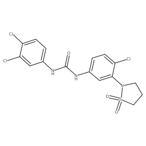1-(4-Chloro-3-(1,1-dioxidoisothiazolidin-2-yl)phenyl)-3-(3,4-dichlorophenyl)urea Structure