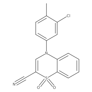 4-(3-chloro-4-methylphenyl)-4H-1,4-benzothiazine-2-carbonitrile 1,1-dioxide结构式