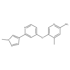 4-methyl-5-((2-(1-methyl-1H-pyrazol-4-yl)pyridin-4-yl)oxy)pyridin-2-amine结构式