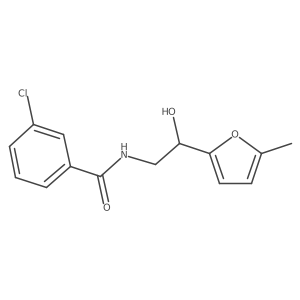 3-chloro-N-(2-hydroxy-2-(5-methylfuran-2-yl)ethyl)benzamide Structure