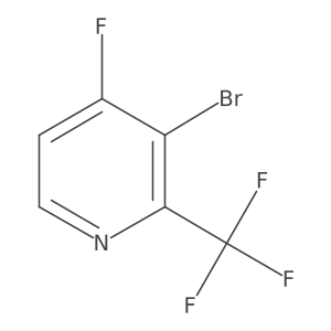 3-Bromo-4-fluoro-2-(trifluoromethyl)pyridine结构式