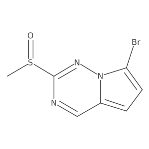 7-Bromo-2-(methylsulfinyl)pyrrolo[2,1-f][1,2,4]triazine Structure