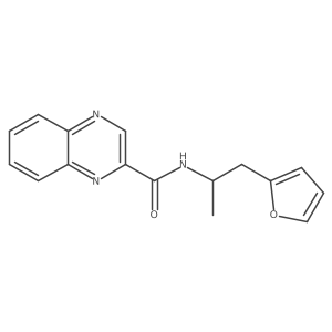 N-[1-(furan-2-yl)propan-2-yl]quinoxaline-2-carboxamide结构式