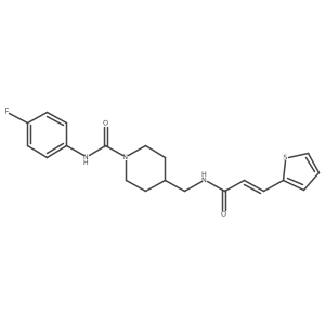 (E)-N-(4-fluorophenyl)-4-((3-(thiophen-2-yl)acrylamido)methyl)piperidine-1-carboxamide Structure