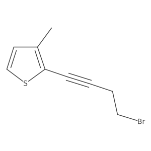 2-(4-Bromobut-1-ynyl)-3-methylthiophene Structure