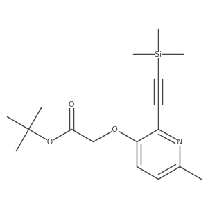 Tert-butyl {[2-(trimethylsilyl-1-ethynyl)-6-methylpyridin-3-yl]oxy}acetate Structure