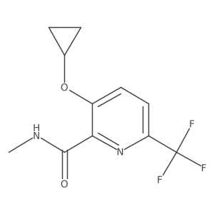 3-Cyclopropoxy-N-methyl-6-(trifluoromethyl)picolinamide结构式