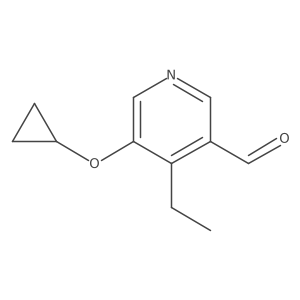 5-Cyclopropoxy-4-ethylnicotinaldehyde结构式