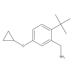 (2-Tert-butyl-5-cyclopropoxyphenyl)methanamine Structure