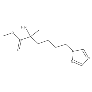 methyl 2-amino-2-methyl-6-(1H-1,2,4-triazol-1-yl)hexanoate结构式