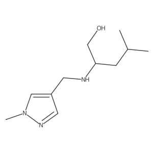 4-Methyl-2-{[(1-methyl-1H-pyrazol-4-yl)methyl]amino}pentan-1-ol Structure