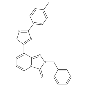 2-benzyl-8-[3-(4-methylphenyl)-1,2,4-oxadiazol-5-yl]-2H,3H-[1,2,4]triazolo[4,3-a]pyridin-3-one结构式