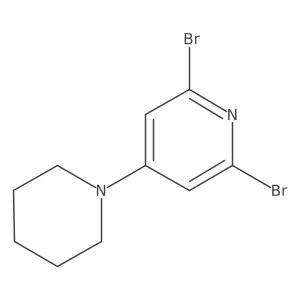 2,6-Dibromo-4-piperidin-1-ylpyridine结构式