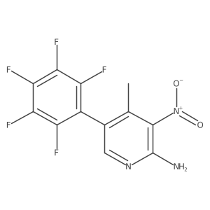 2-Amino-4-methyl-3-nitro-5-(perfluorophenyl)pyridine结构式