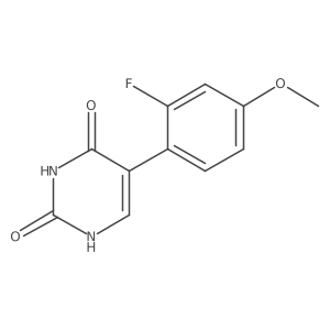 5-(2-Fluoro-4-methoxyphenyl)pyrimidine-2,4-diol结构式