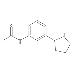 N-[3-(pyrrolidin-2-yl)phenyl]acetamide Structure