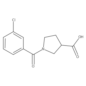 1-(3-Chlorobenzoyl)pyrrolidine-3-carboxylic acid Structure