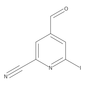 4-Formyl-6-iodopyridine-2-carbonitrile结构式