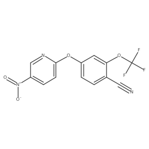 4-(5-Nitropyridin-2-yl)oxy-2-(trifluoromethoxy)benzonitrile结构式