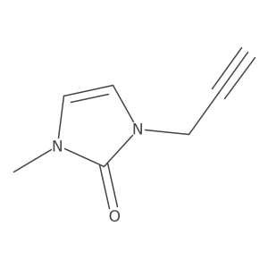 1,3-Dihydro-methyl-3-(2-propynyl)-2H-imidazol-2-one Structure