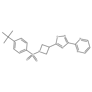 5-(1-((4-(Tert-butyl)phenyl)sulfonyl)azetidin-3-yl)-3-(pyrimidin-2-yl)-1,2,4-oxadiazole结构式