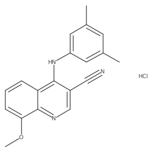 4-((3,5-Dimethylphenyl)amino)-8-methoxyquinoline-3-carbonitrile hydrochloride Structure