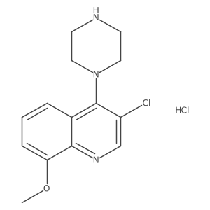 3-Chloro-8-methoxy-4-(piperazin-1-yl)quinoline hydrochloride结构式