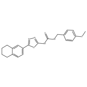 1-(4-Methoxybenzyl)-3-(5-(5,6,7,8-tetrahydronaphthalen-2-yl)-1,3,4-oxadiazol-2-yl)urea结构式