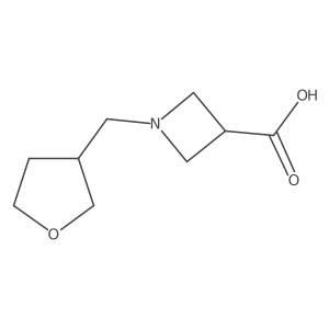 1-((Tetrahydrofuran-3-yl)methyl)azetidine-3-carboxylic acid结构式
