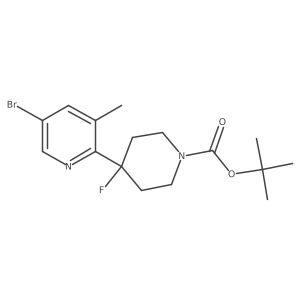 4-(5-Bromo-3-methyl-2-pyridinyl)-4-fluoro-1-piperidinecarboxylic acid 1,1-dimethylethyl ester Structure