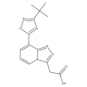 2-(8-(3-(tert-Butyl)-1,2,4-oxadiazol-5-yl)-[1,2,4]triazolo[4,3-a]pyridin-3-yl)acetic acid结构式