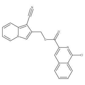 (1-Cyanoindolizin-2-yl)methyl 1-chloroisoquinoline-3-carboxylate结构式