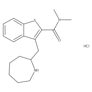3-Azepan-2-ylmethyl-benzo[b]thiophene-2-carboxylic aciddimethylamide hydrochloride Structure