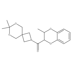 (7,7-Dimethyl-6,8-dioxa-2-azaspiro[3.5]nonan-2-yl)(3-methyl-2,3-dihydrobenzo[b][1,4]dioxin-2-yl)methanone结构式