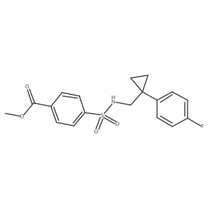 methyl 4-(N-((1-(4-fluorophenyl)cyclopropyl)methyl)sulfamoyl)benzoate Structure