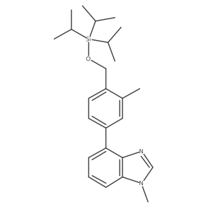 1-Methyl-4-(3-methyl-4-(((triisopropylsilyl)oxy)methyl)phenyl)-1H-benzo[d]imidazole Structure
