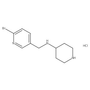 N-((6-bromopyridin-3-yl)methyl)piperidin-4-amine hydrochloride结构式