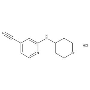 2-(Piperidin-4-ylamino)isonicotinonitrile hydrochloride结构式