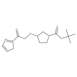 (S)-tert-butyl 3-(2-oxo-2-(thiazol-2-yl)ethoxy)pyrrolidine-1-carboxylate Structure
