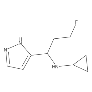 N-(3-Fluoro-1-(1H-pyrazol-3-yl)propyl)cyclopropanamine Structure
