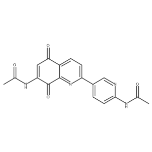 N-[5-[7-(acetylamino)-5,8-dihydro-5,8-dioxo-2-quinolinyl]-2-pyridinyl]acetamide结构式
