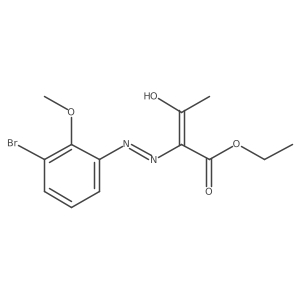 Butanoic acid, 2-[2-(3-bromo-2-methoxyphenyl)hydrazinylidene]-3-oxo-, ethyl ester, (2Z)-结构式