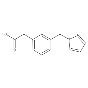 (3-Pyrazol-1-ylmethyl-phenyl)-acetic acid结构式